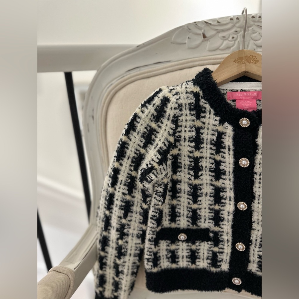 4T Isaac Mizrahi Black and White Knit 4 Piece Chanel Style Soft Tweed Outfit NWT - Picture 6 of 15